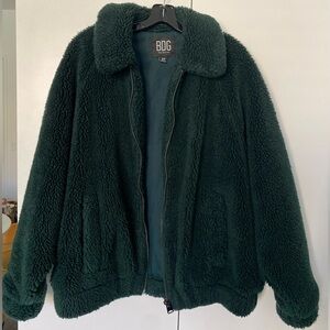 BDG Forest Green Fleece Jacket